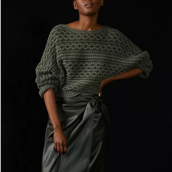 Anthropologie Pilcro Micro Fisherman Sweater in Pink. Size XS. NWOT - Picture 5 of 6